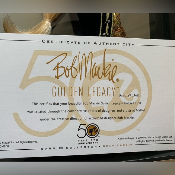 RARE-Golden Legacy Barbie Doll Bob Mackie Gold Label Limited Edition 2009 Mattel - Picture 3 of 5